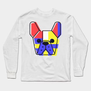 French Bulldog Pop Art Dog Owner Frenchie Funny Portrait Long Sleeve T-Shirt